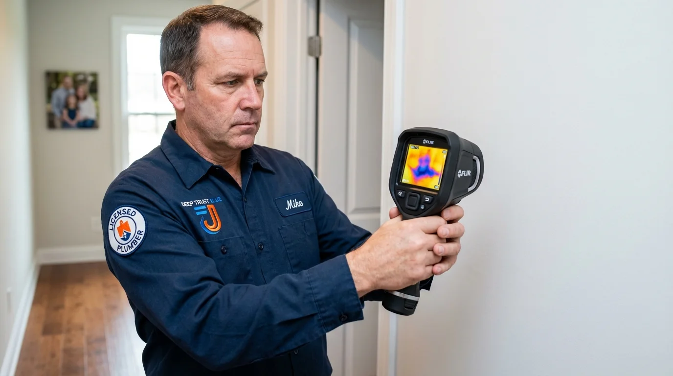 Thermal imaging leak detection by Johns Plumbing LLC in Babbitt